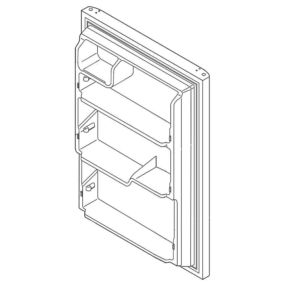 Kenmore Part #241623414, Refrigerator Door Assembly (Stainless) | 47.00 x 35.25 x 10.50