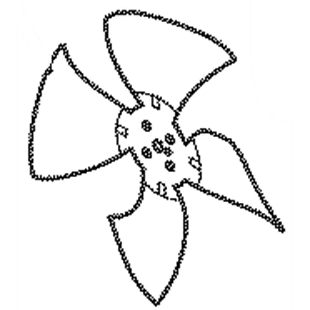 Part #241639502, Electrolux Refrigerator Condenser Fan Blade (Replaces 241639501) / 10.95 x 8.40 x 2.95