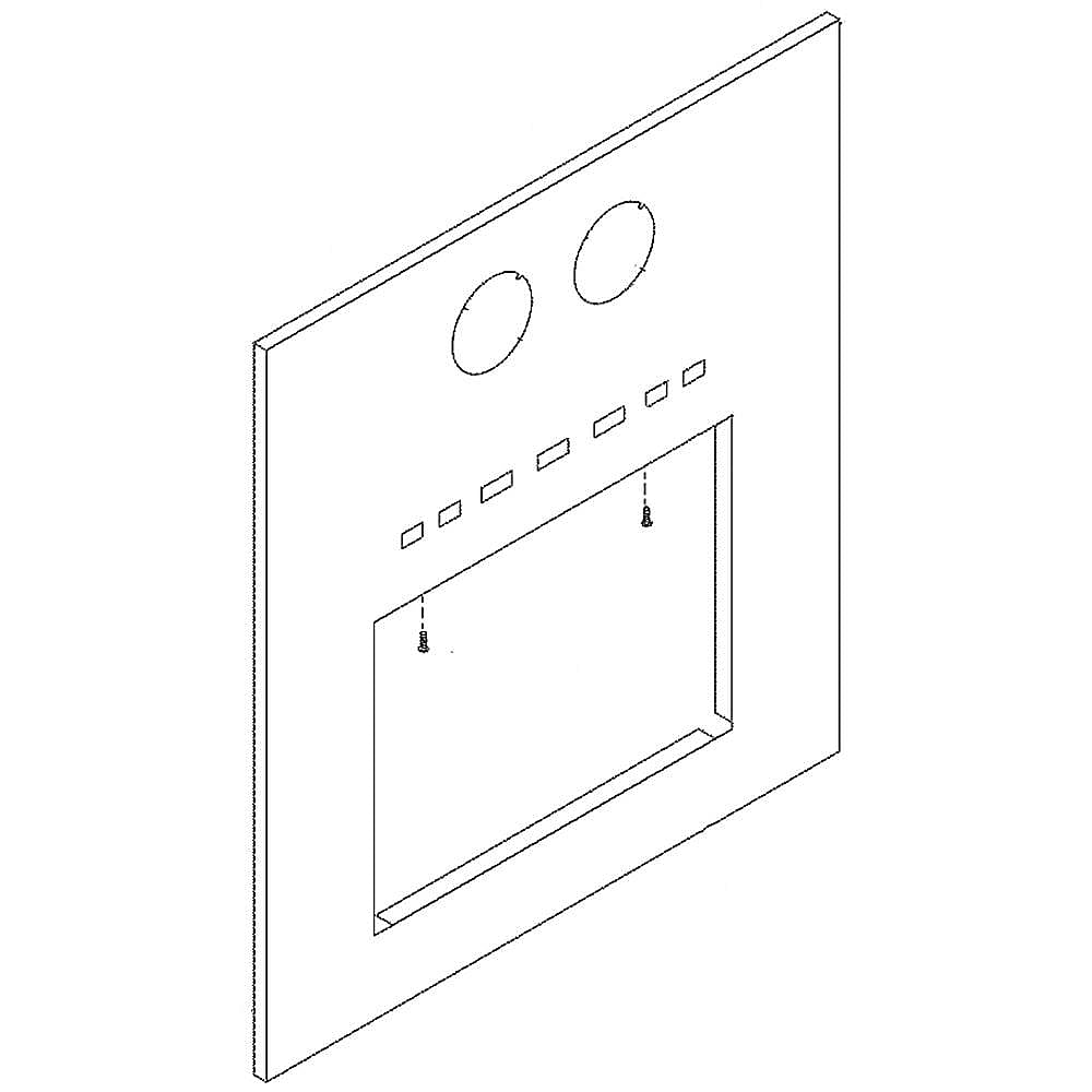 Kenmore Pro Part #241692201, Refrigerator Dispenser Panel (Stainless) | 16.85 x 15.20 x 1.20