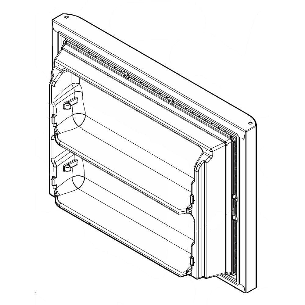 Kenmore Part #241798425, Refrigerator Freezer Door Assembly (Black) | 34.50 x 23.00 x 10.75