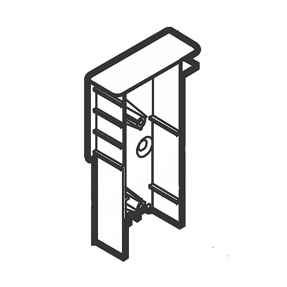 Part #241824101, Refrigerator Freezer Door Rack End Cap (White) / 4.95 x 2.65 x 1.75