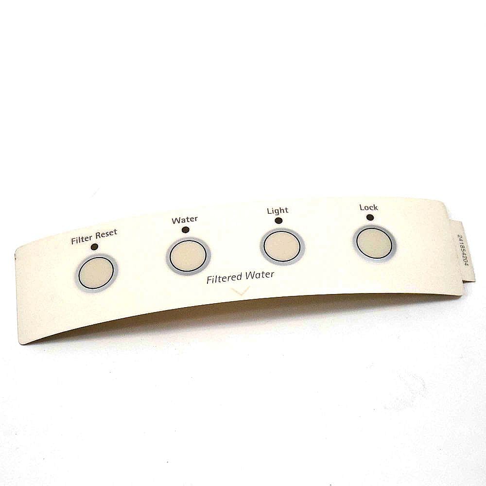 Kenmore Elite Part #241854204, Refrigerator Dispenser Control Overlay (Bisque) | 7.30 x 1.85 x 0.70