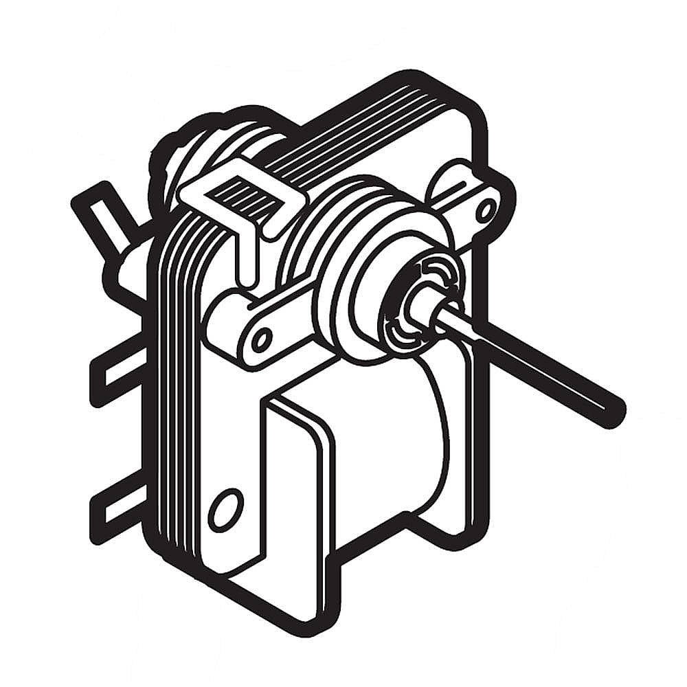 Kenmore Part #241854501, Refrigerator Evaporator Fan Motor | 6.80 x 5.70 x 4.80