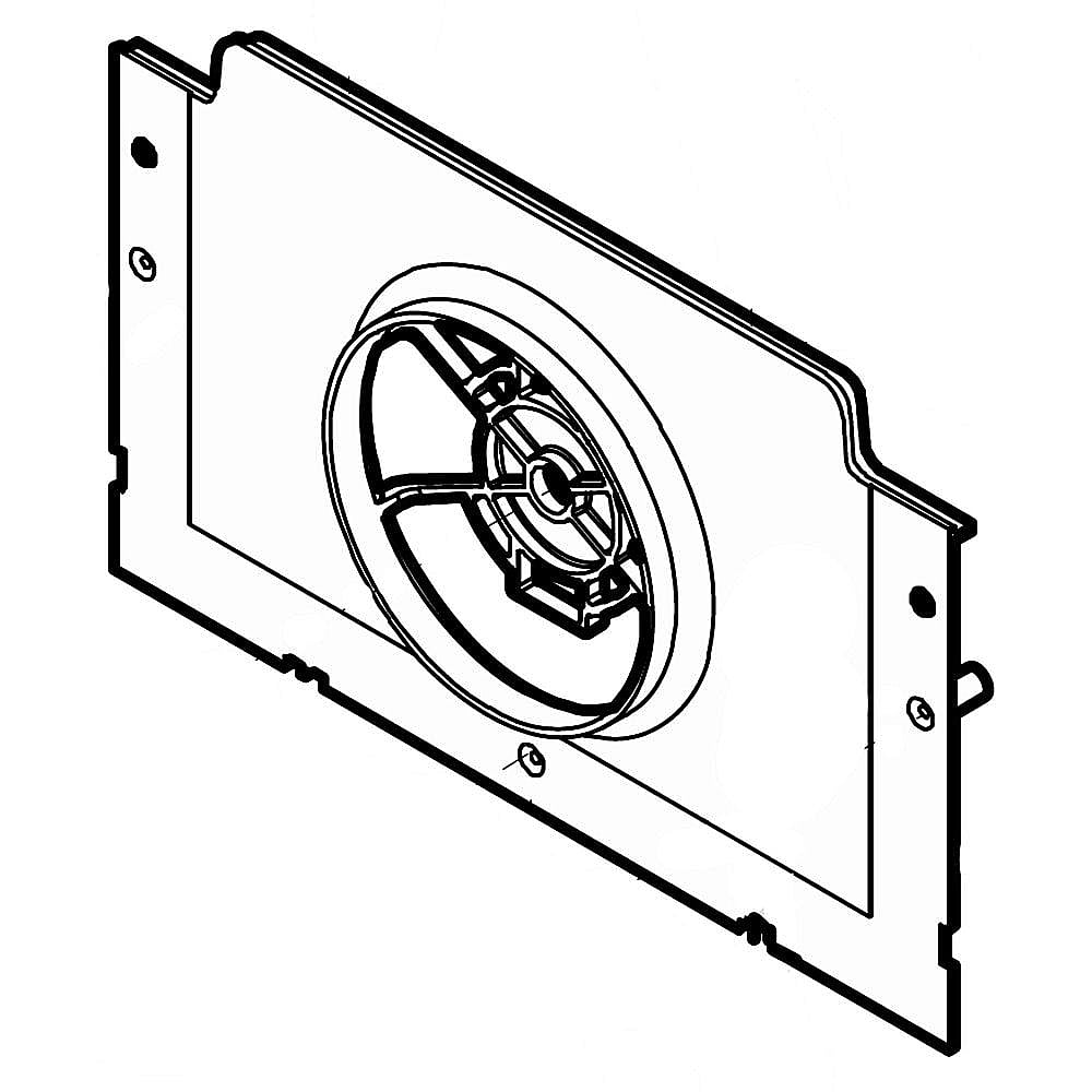 Part #241860601, Universal/multiflex (Frigidaire) Refrigerator Evaporator Fan Shroud (Replaces 7241860601) / 11.10 x 7.15 x 1.40