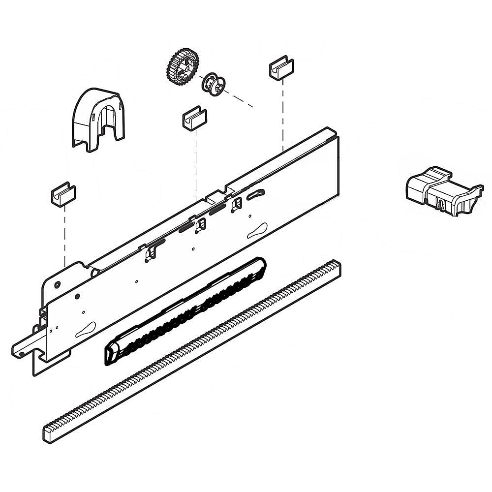 Electrolux Part #241883605, Refrigerator Slide Assembly | 18.10 x 7.20 x 2.05