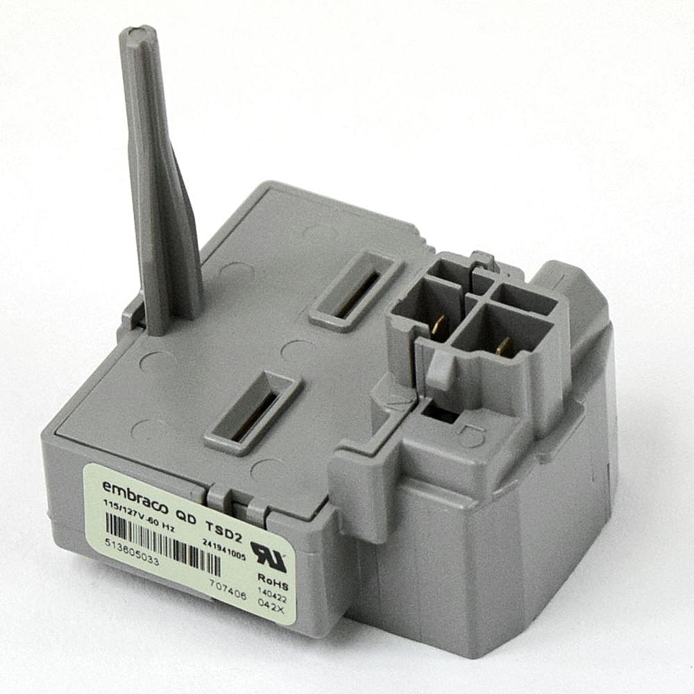 Part #241941005, Electrolux Refrigerator Compressor Start Relay / 7.30 x 6.85 x 2.05