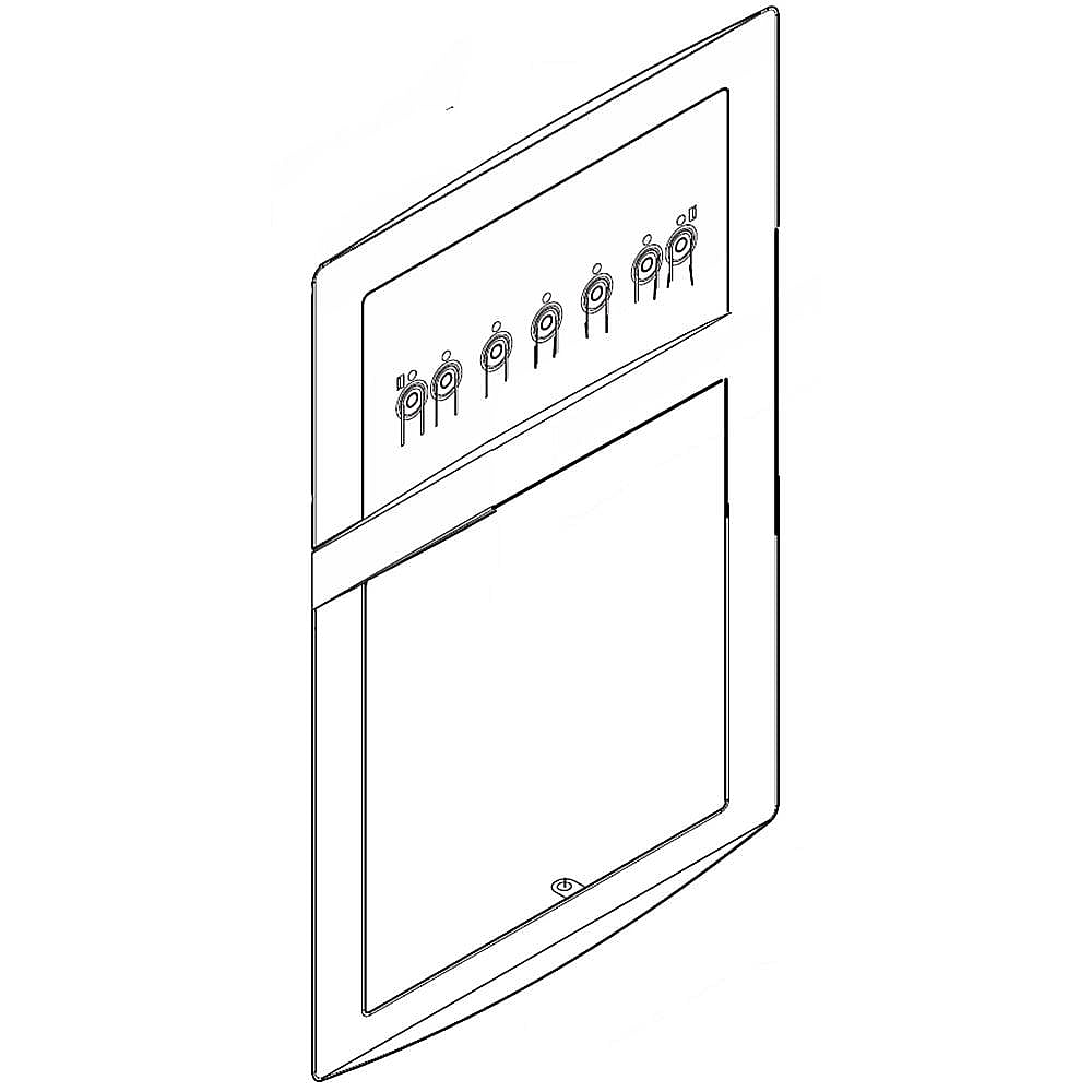 Part #241946822, Refrigerator Dispenser Cover (Gray) / 21.35 x 10.90 x 1.70