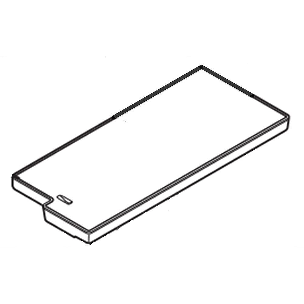 Part #241962701, Refrigerator Meat Pan Insulation, Front / 19.80 x 8.15 x 5.45