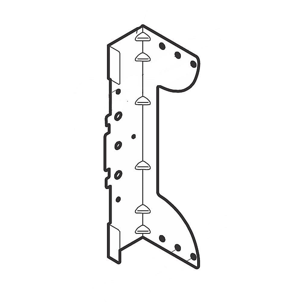 Part #241972302, Universal/multiflex (Frigidaire) Refrigerator Freezer Door Bracket / 13.85 x 4.45 x 3.25