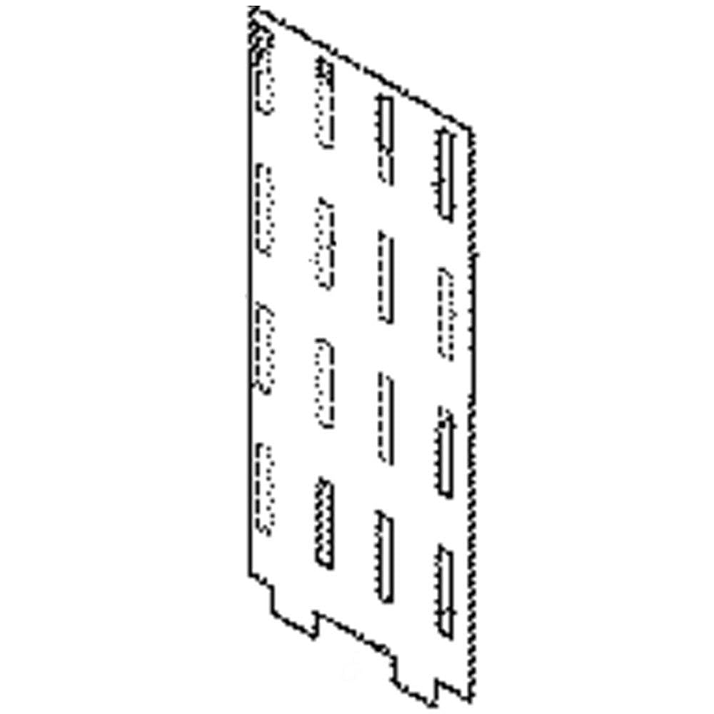 Part #241987301, Universal/multiflex (Frigidaire) Refrigerator Condenser Air Deflector / 9.95 x 8.75 x 0.75