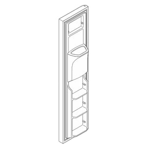 Refrigerator Freezer Door Assembly (black) 242026493
