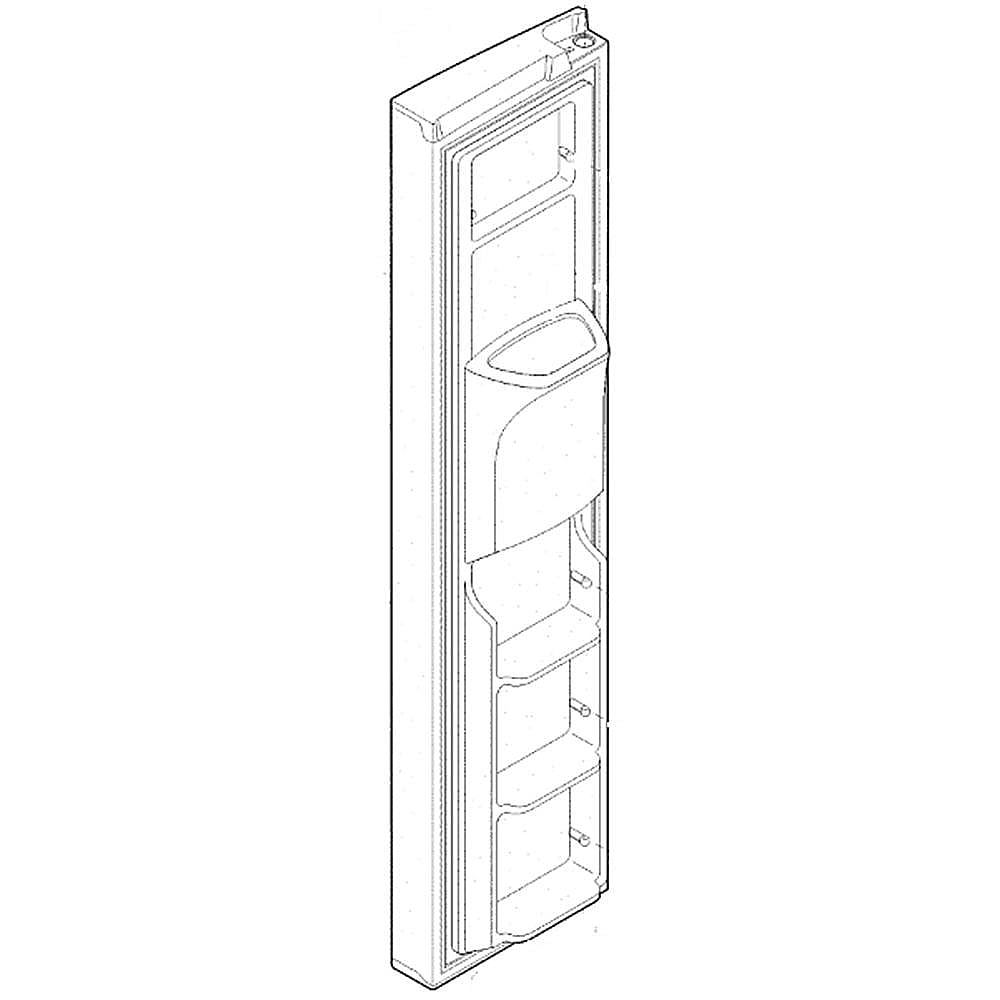 Electrolux Part #242026498, Refrigerator Freezer Door | 74.00 x 21.70 x 12.50