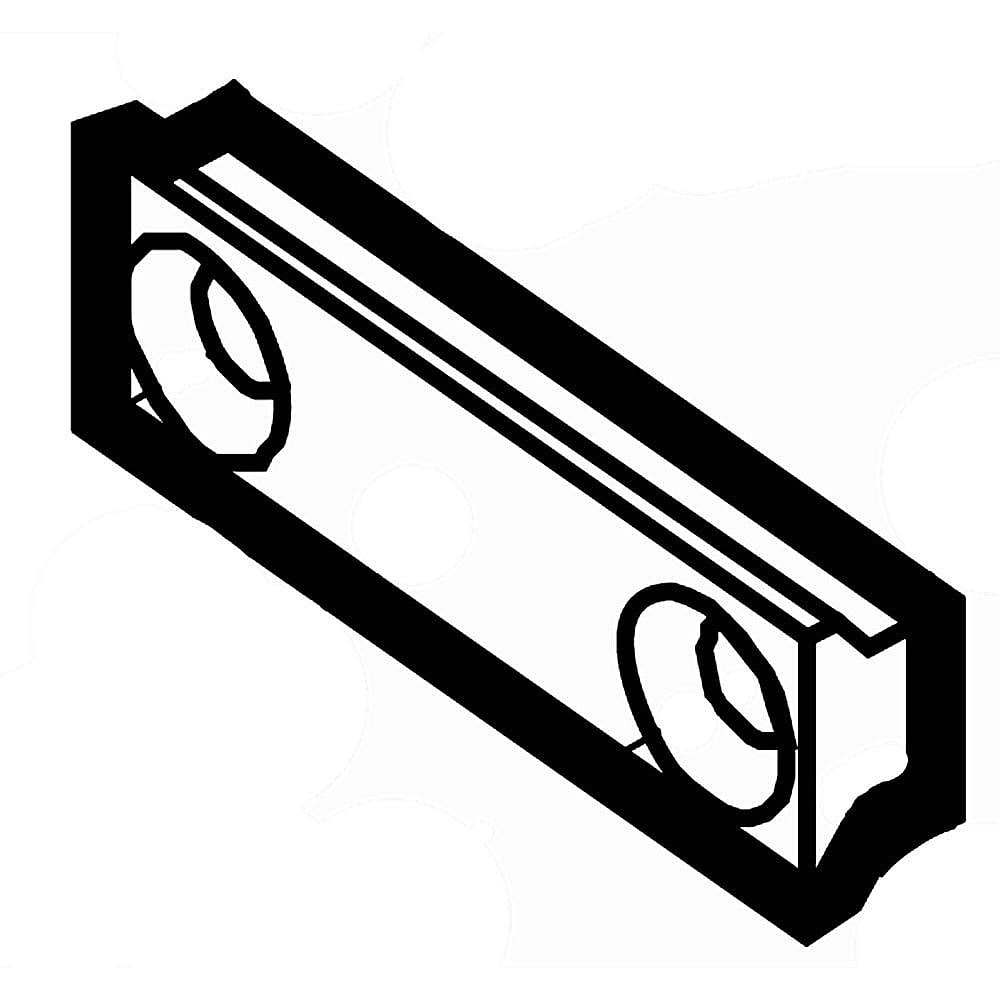 Part #242029301, Universal/multiflex (Frigidaire) Refrigerator Freezer Handle Mounting Block / 4.35 x 3.05 x 0.65