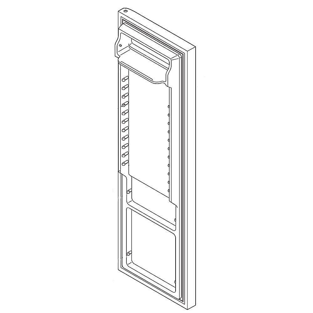 Part #242038863, Refrigerator Door Assembly (Stainless) / 73.00 x 26.50 x 12.00