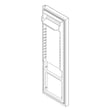 Refrigerator Door Assembly (black) for Frigidaire FFHS2611LWB - Part 242038869