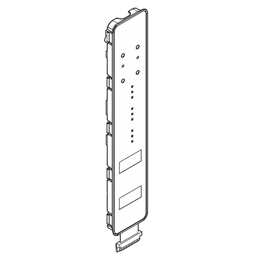 Part #242048222, Refrigerator User Interface Assembly (Black) / 9.90 x 9.35 x 5.35