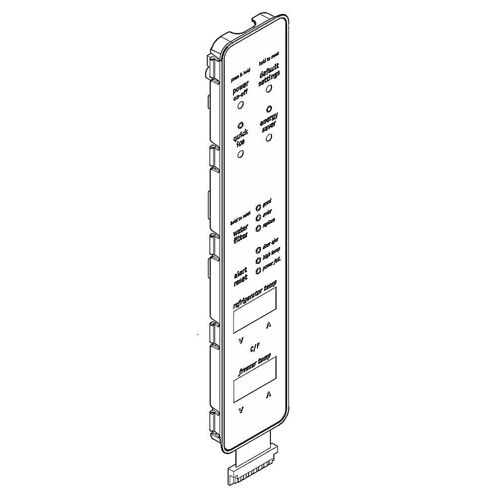Part #242048320, Refrigerator User Interface (Replaces 242048309) / 9.55 x 1.50 x 0.65