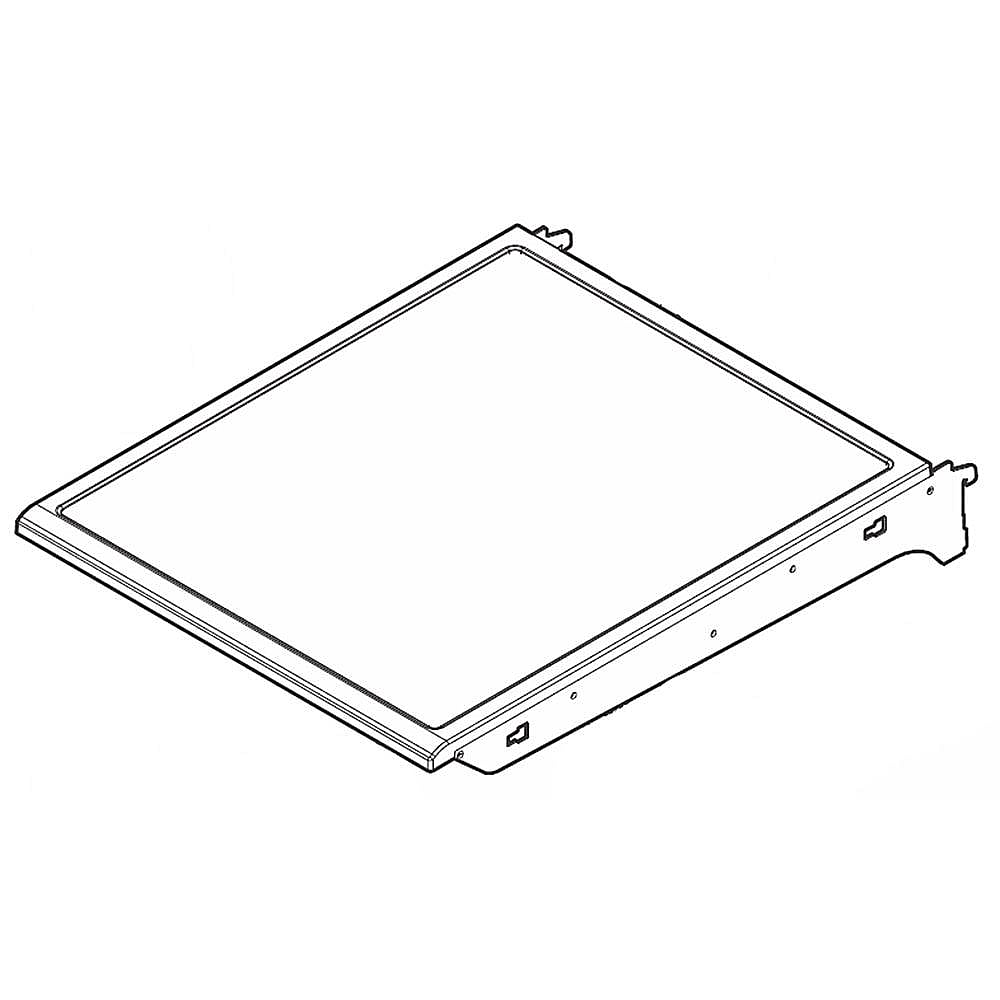 Part #242068703, Universal/multiflex (Frigidaire) Refrigerator Fixed Spill-Safe Shelf / 23.50 x 21.20 x 10.00