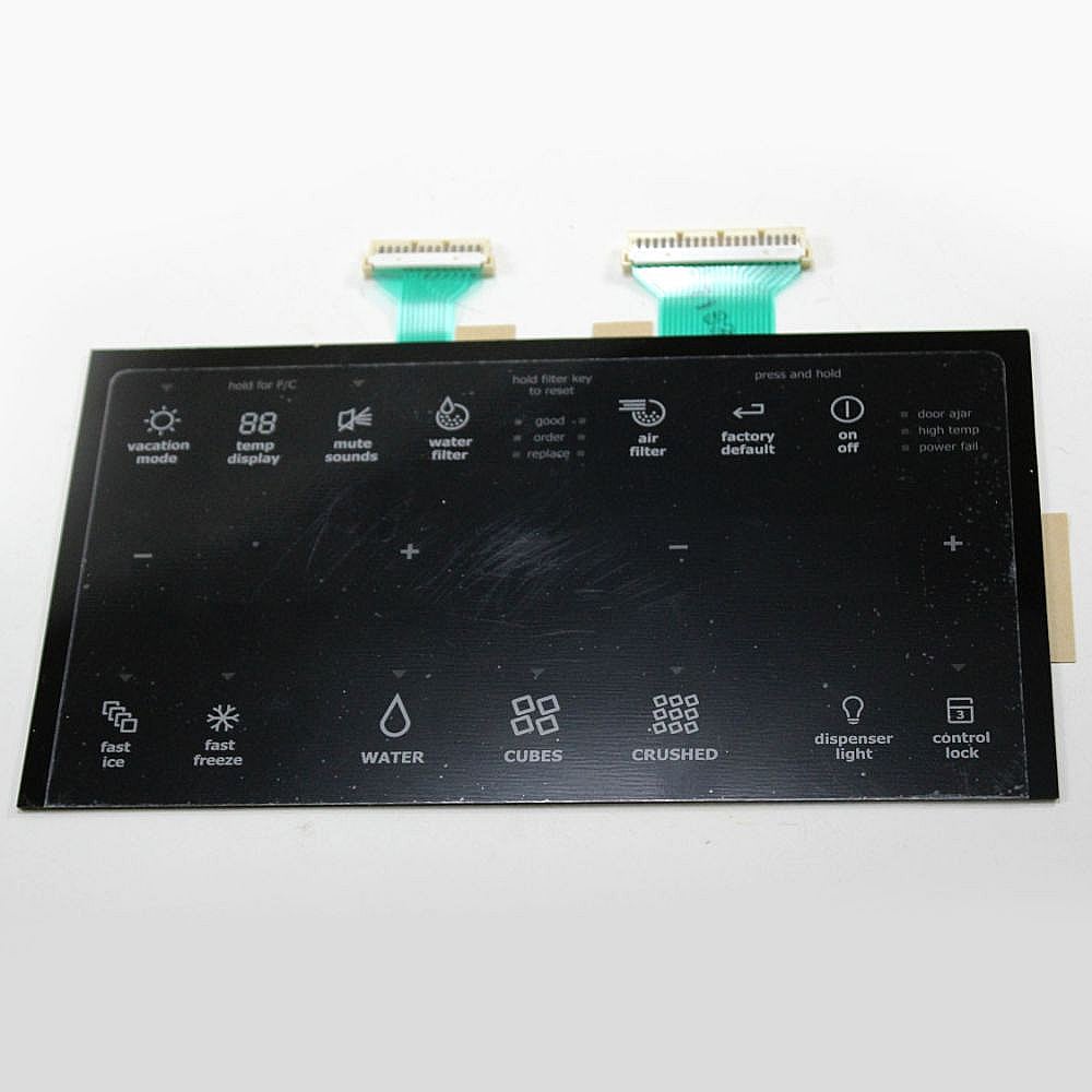 Part #242091203, Refrigerator Dispenser Membrane Switch / 9.10 x 6.35 x 0.25