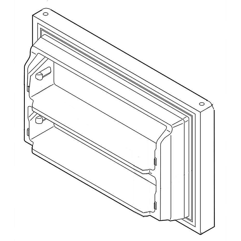 Part #242178001, Refrigerator Freezer Door Assembly (Stainless)