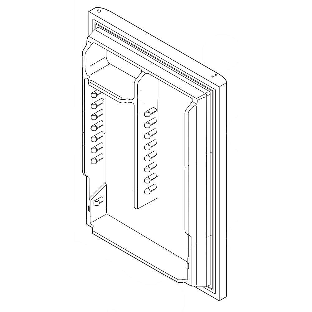 Part #242178112, Refrigerator Door Assembly (Stainless) (Replaces 240410309) / 47.00 x 33.00 x 1.00