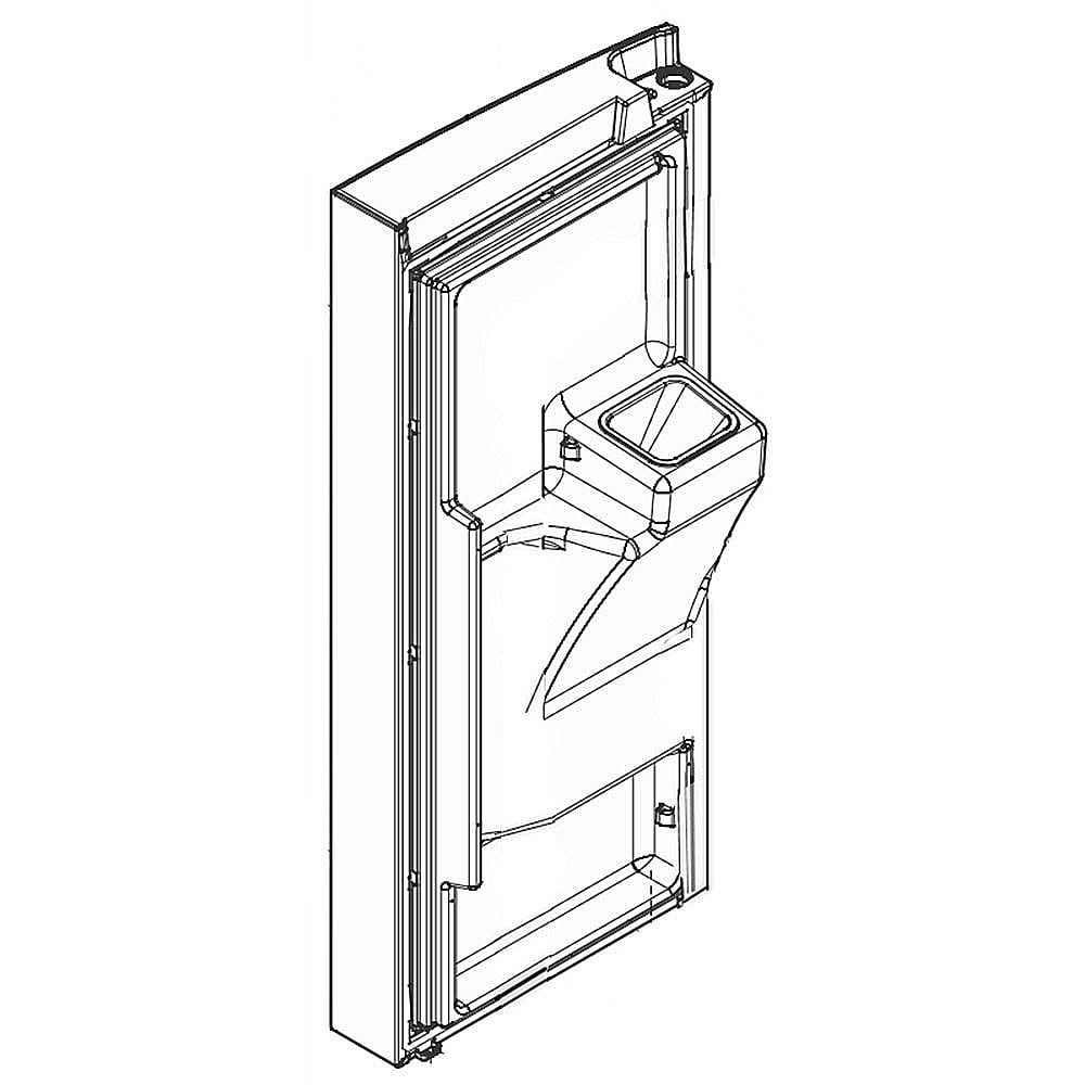 Part #242185671, Refrigerator Door Assembly, Left (Stainless) / 45.50 x 23.25 x 11.25