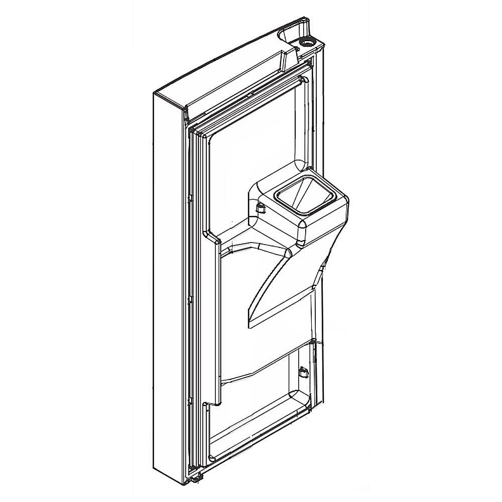 Part #242185696, Refrigerator Door, Left (Black)