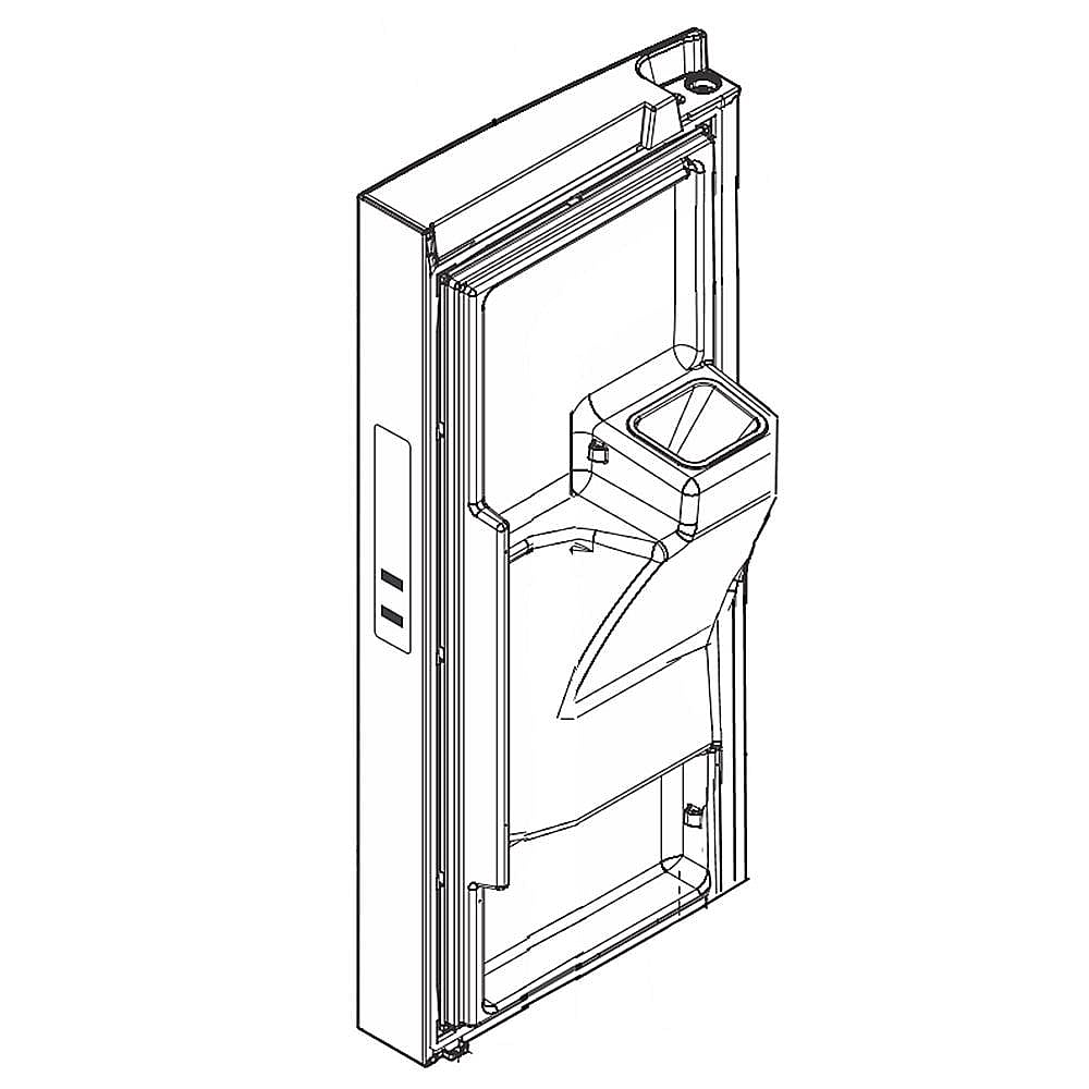 Kenmore Part #242185698, Refrigerator Door Assembly, Left (Black)