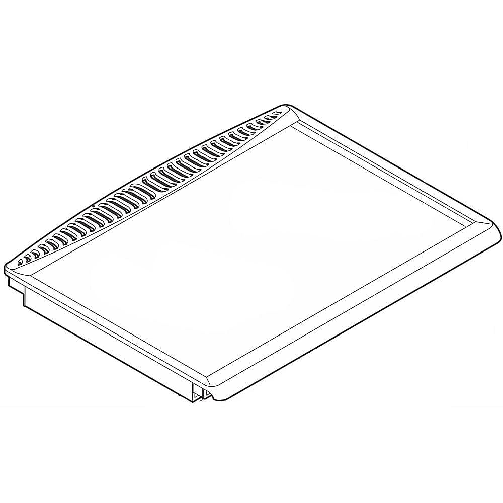 Part #242201802, Refrigerator Crisper Drawer Cover Frame (Replaces 240364701) / 25.25 x 19.75 x 2.12