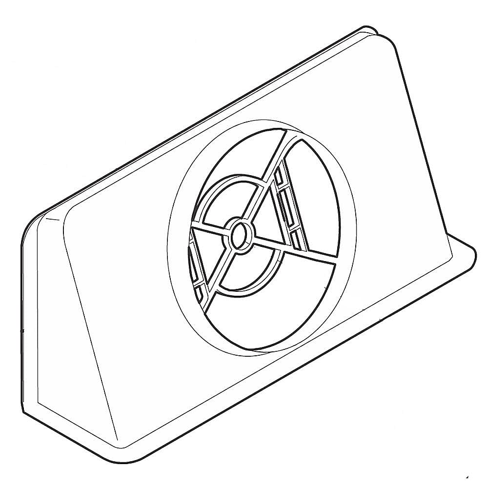 Part #242204506, Refrigerator Evaporator Fan Shroud / 11.65 x 5.50 x 3.15