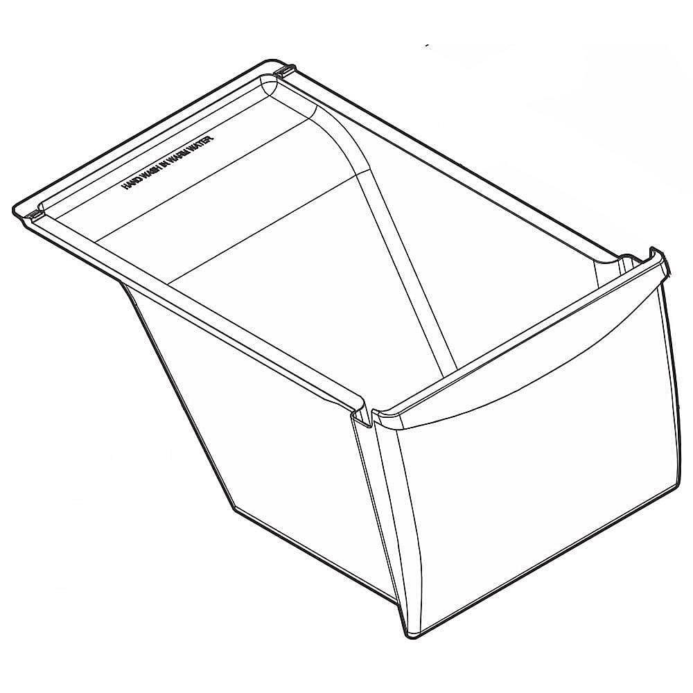 Part #242218506, Frigidaire Refrigerator Crisper Drawer / 18.75 x 11.50 x 8.00