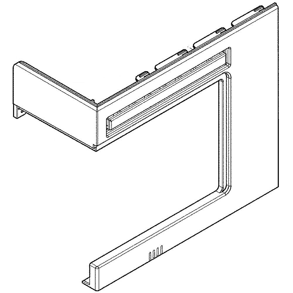Part #242303601, Refrigerator Slim Ice Maker Cover Housing, Outer / 22.80 x 13.25 x 7.10