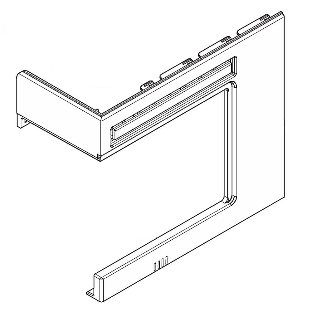 Part #242303701, Refrigerator Slim Ice Maker Cover Housing, Outer / 15.10 x 13.20 x 7.00