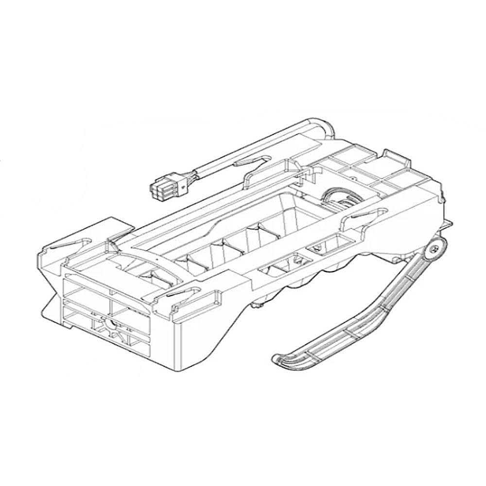 Part #243297613, Frigidaire Refrigerator Ice Maker Assembly (Replaces 243297609) / 12.10 x 9.30 x 7.55