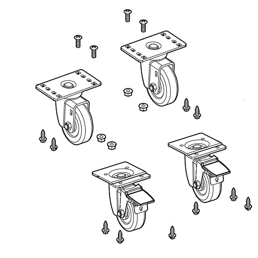 Refrigerator Caster Wheel Set