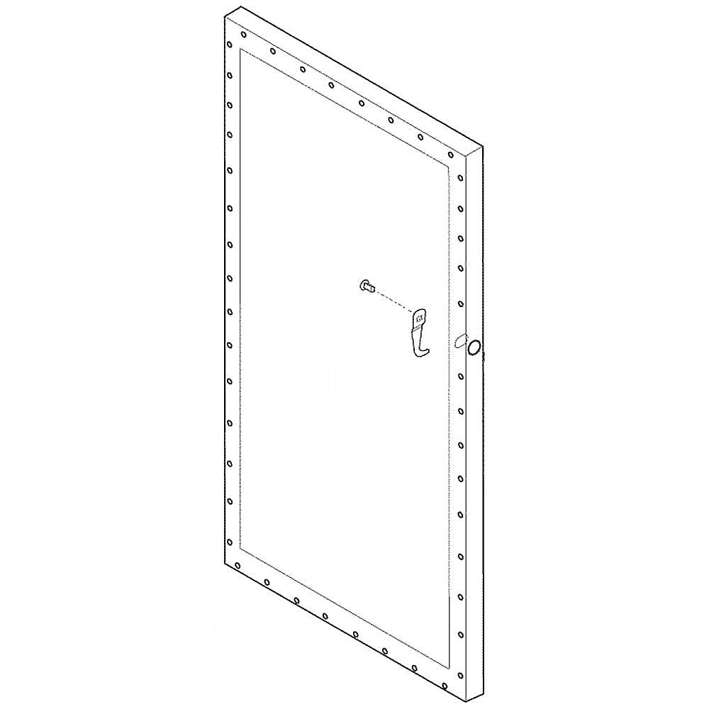 Part #297352760, Freezer Door Outer Panel (White) / 74.00 x 40.00 x 5.00