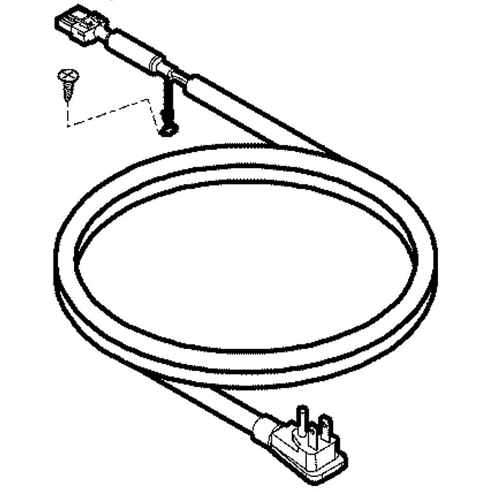 Part #297366805, Kenmore Elite Freezer Power Cord (Replaces 297169905, 297366800, 297366804) / 15.90 x 6.90 x 2.10