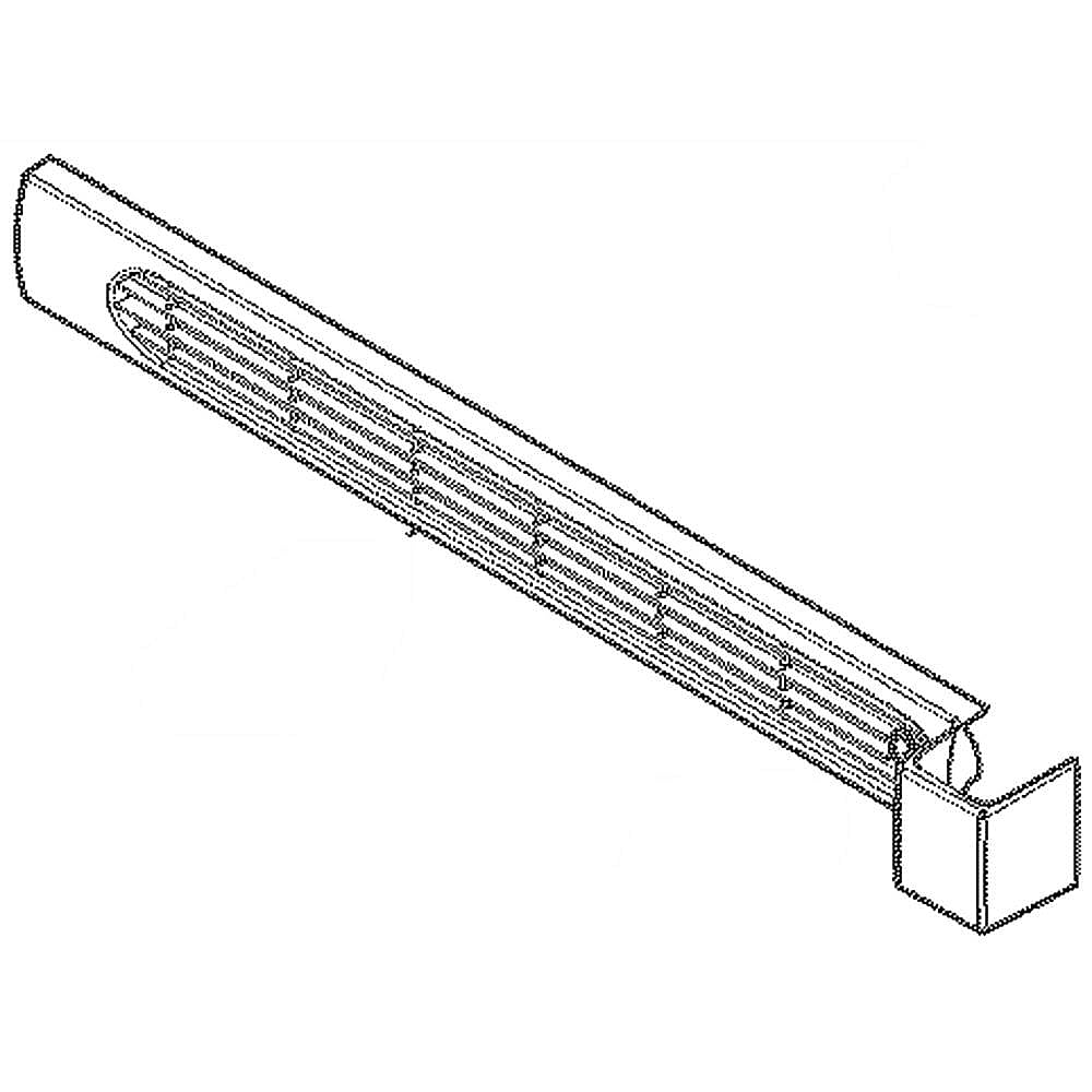 Part #297387809, Crosley Freezer Toe Grille Assembly / 29.65 x 9.85 x 2.80