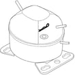 Refrigerator Compressor for Frigidaire FFFC18M4RWA - Part 297438450