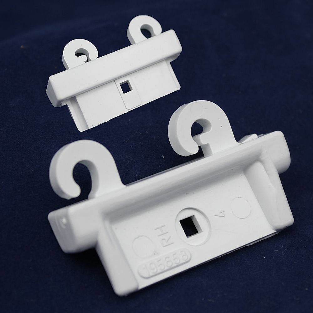 Part #5303206717, Refrigerator Freezer Door Shelf Rail End Cap, Right / 7.35 x 6.65 x 0.60