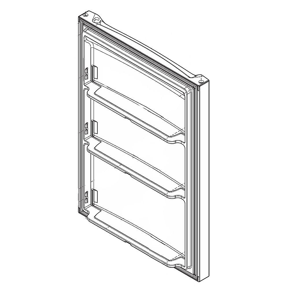 GE Part #5304532784, Refrigerator Door Assembly (Stainless) | 46.00 x 34.00 x 10.00