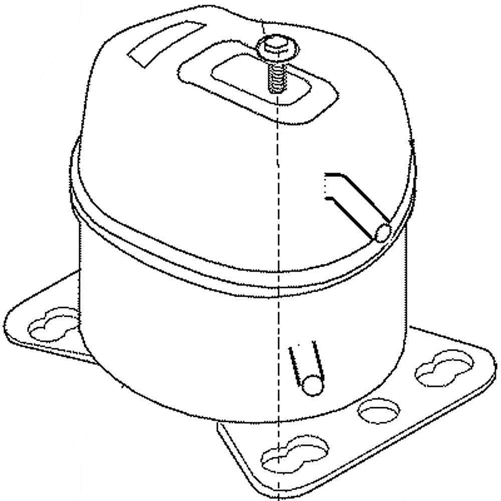 Part #5304494536, Kelvinator Freezer Compressor / 13.40 x 12.00 x 11.30
