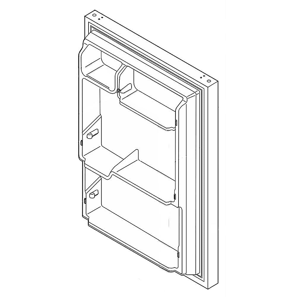 Kenmore Part #5304497441, Refrigerator Door Assembly (Stainless) | 47.00 x 35.00 x 11.00