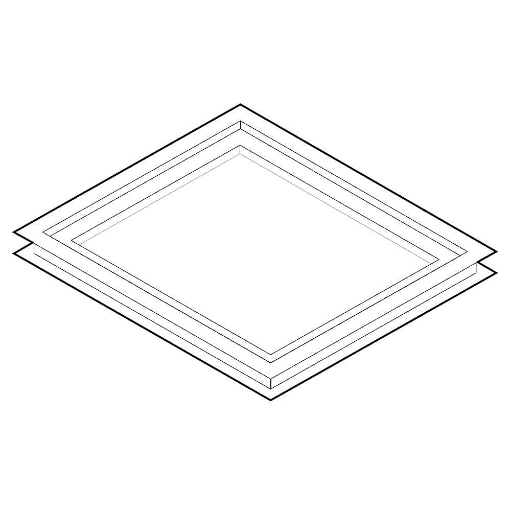 Part #5304502217, Kelvinator Freezer Lid Outer Glass Panel / 28.00 x 26.00 x 1.00