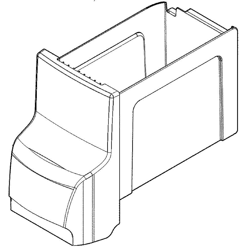 Part #5304522717, Frigidaire Refrigerator Ice Container Assembly (Replaces 5304504445) / 20.30 x 15.20 x 14.80