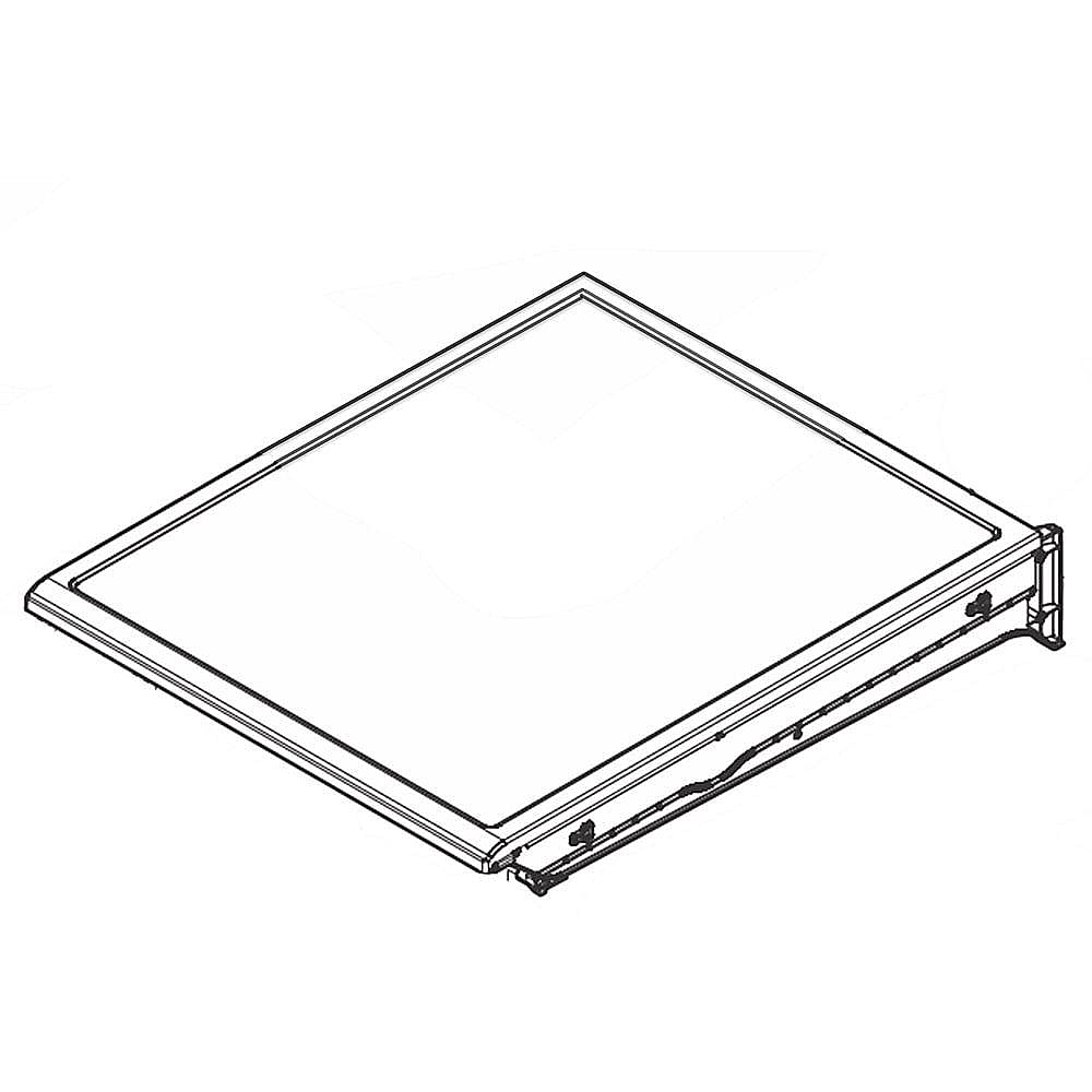 Part #5304508067, Frigidaire Refrigerator Crisper Drawer Cover Assembly (Replaces 5304508410, 5304519462) / 24.00 x 21.30 x 9.70
