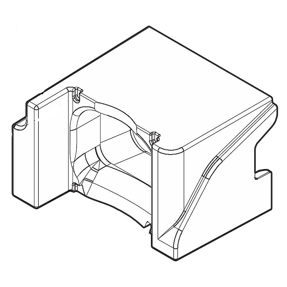 Kenmore Part #5304508072, Fan Support | 6.45 x 4.40 x 3.60