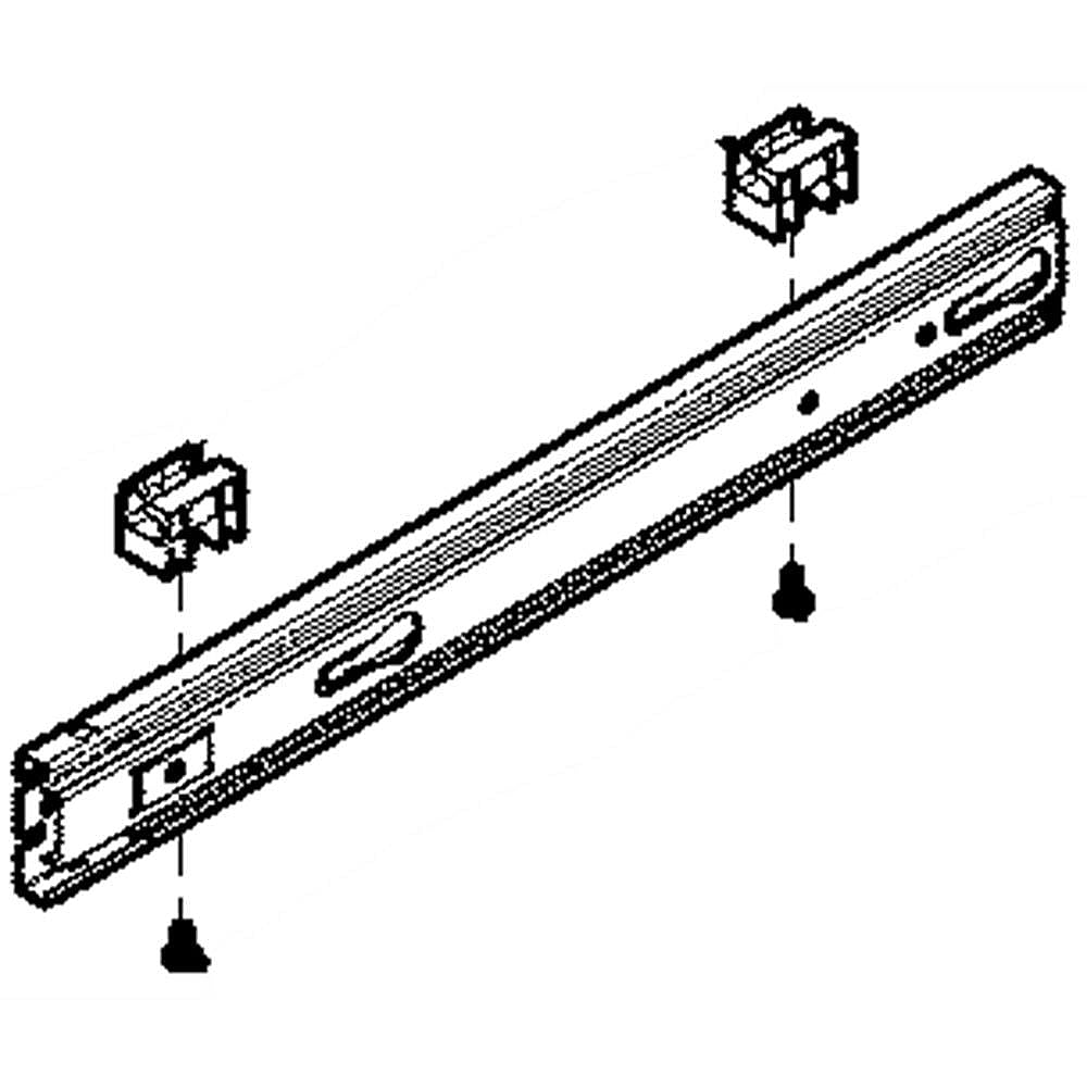 Part #5304508094, Refrigerator Freezer Basket Slide Rail, Right / 15.55 x 1.80 x 1.25
