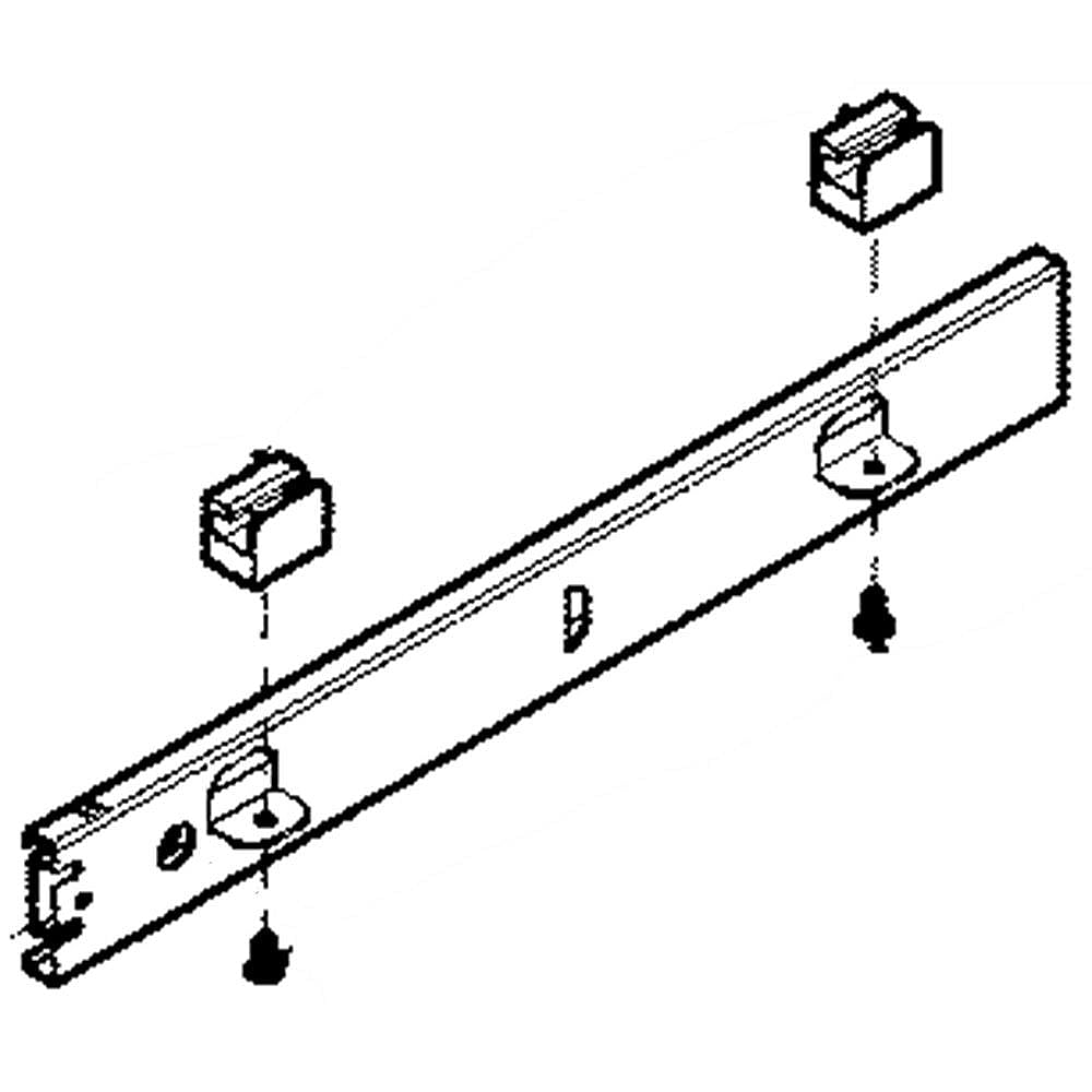 Part #5304508095, Refrigerator Freezer Basket Slide Rail, Left / 15.60 x 1.80 x 1.25