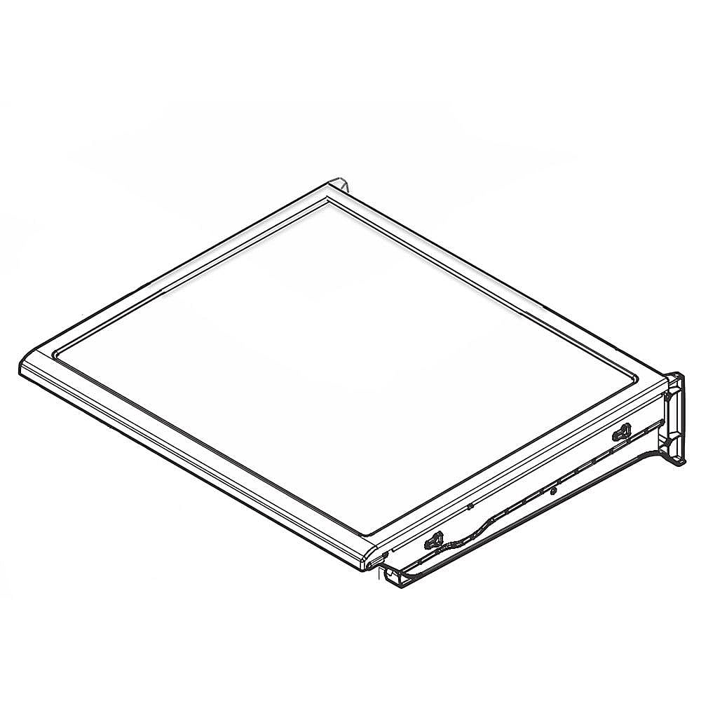 Part #5304508761, Frigidaire Refrigerator Crisper Drawer Cover Assembly (Replaces 5304508068) / 18.80 x 16.20 x 6.30